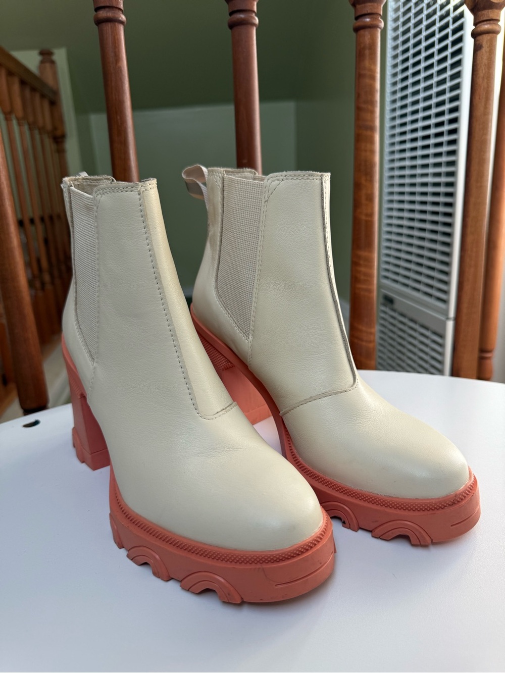 Sorel  Women's Waterproof Brex Heel Chelsea Boots - Natural/ Pink